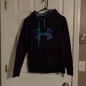 Purple under armour hoodie sweatshirt